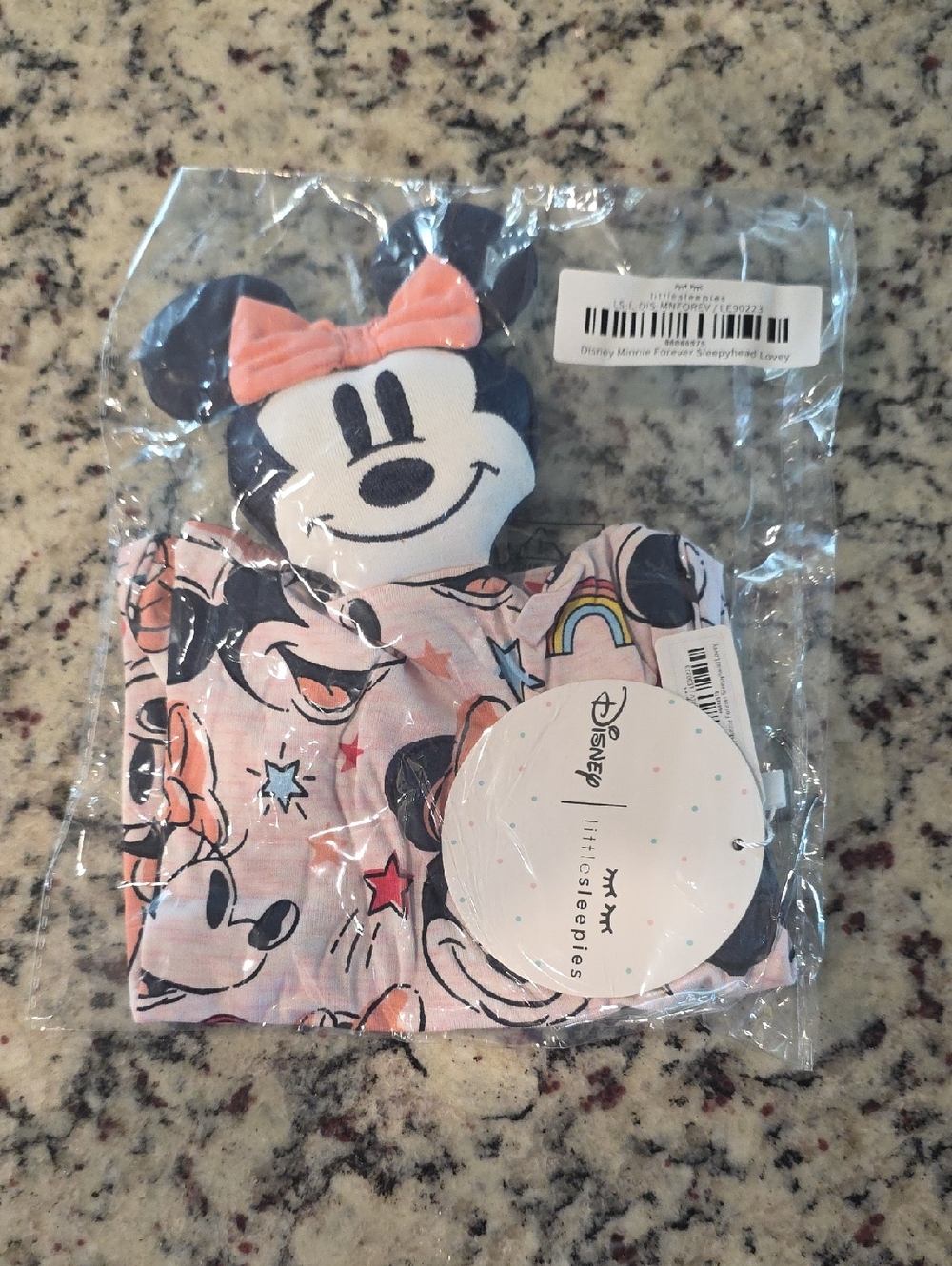Little Sleepies Disney Minnie Forever Sleepyhead Lovey NWT/B